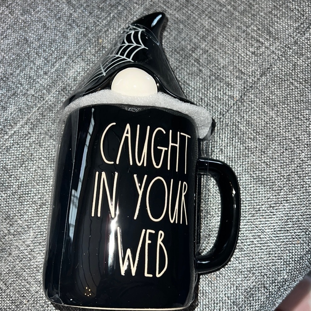 Rae Dunn caught in your web gnome mug